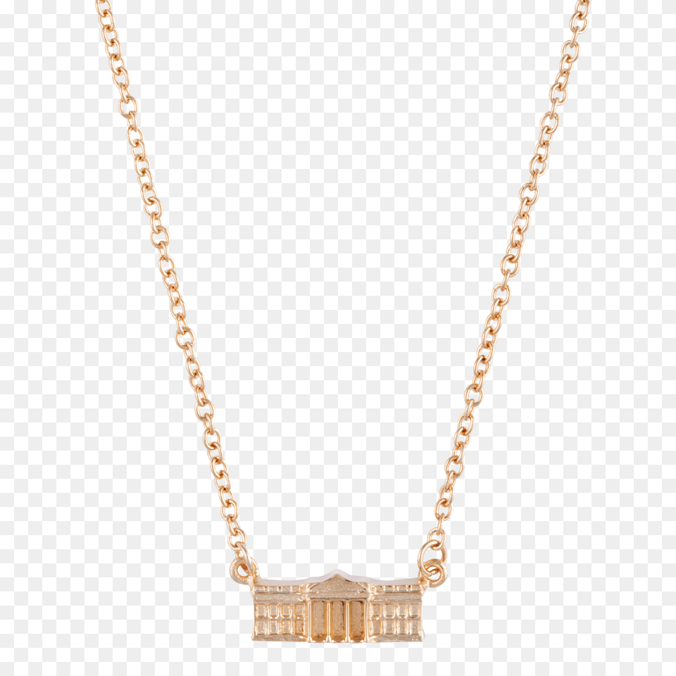 Gold Vermeil White House Charm Necklace The White House, Accessories, Jewelry, Diamond, Gemstone Free Png