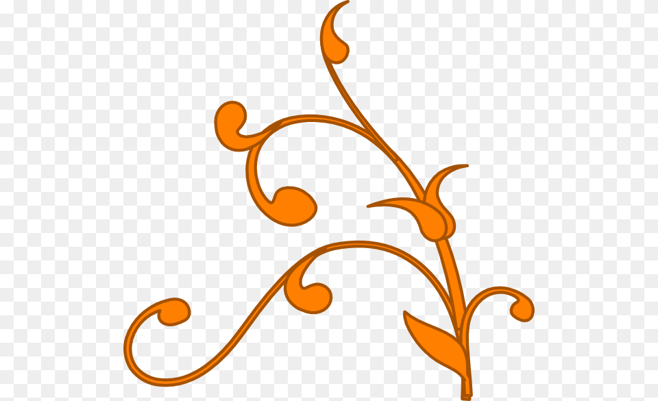 Gold Vine Clip Art At Clker Pumpkin Vine Leaves Clip Art, Floral Design, Graphics, Pattern Free Png