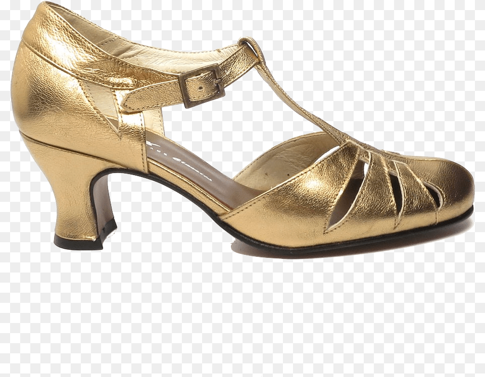 Gold Vintage Shoes, Clothing, Footwear, High Heel, Sandal Png Image