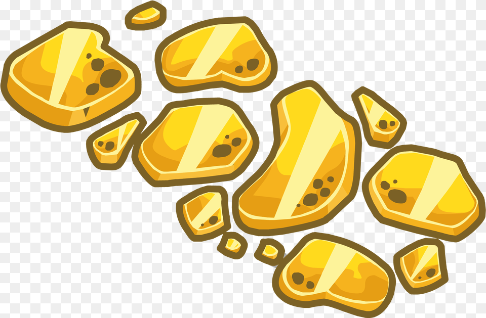Gold Walkway Club Penguin Wiki Fandom Easy Gold Nugget Drawing, Treasure, Bulldozer, Machine Free Png Download