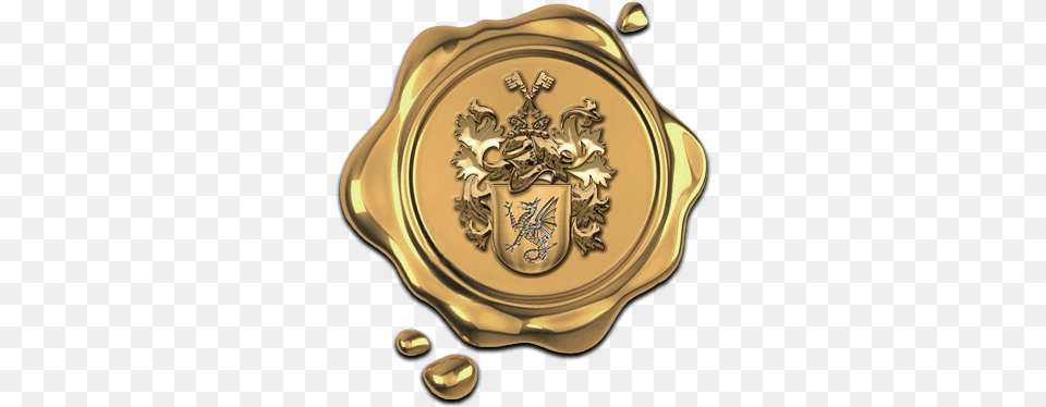 Gold Wax Seal, Bronze, Badge, Symbol, Logo Free Png