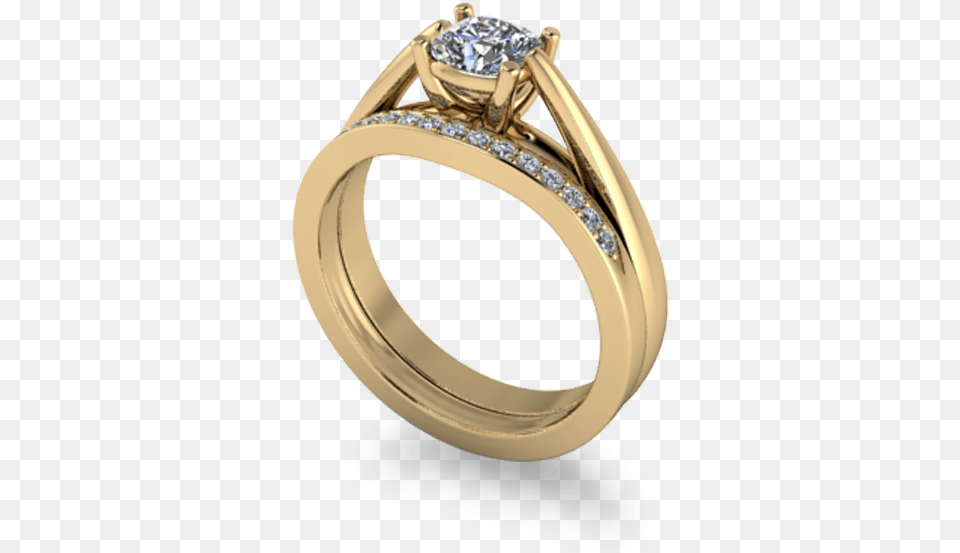 Gold Wedding And Engagement Ring In One, Accessories, Jewelry, Diamond, Gemstone Free Transparent Png