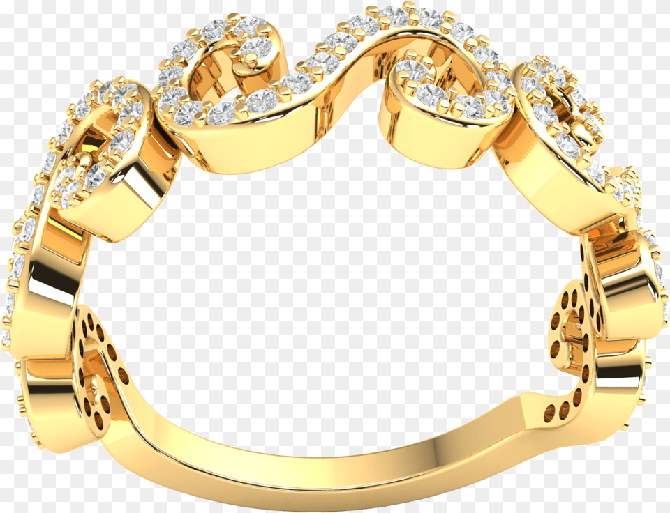 Gold Wedding Band 0 4ct Natural Round Cut Diamond Bracelet, Accessories, Jewelry, Gemstone, Treasure Free Png Download