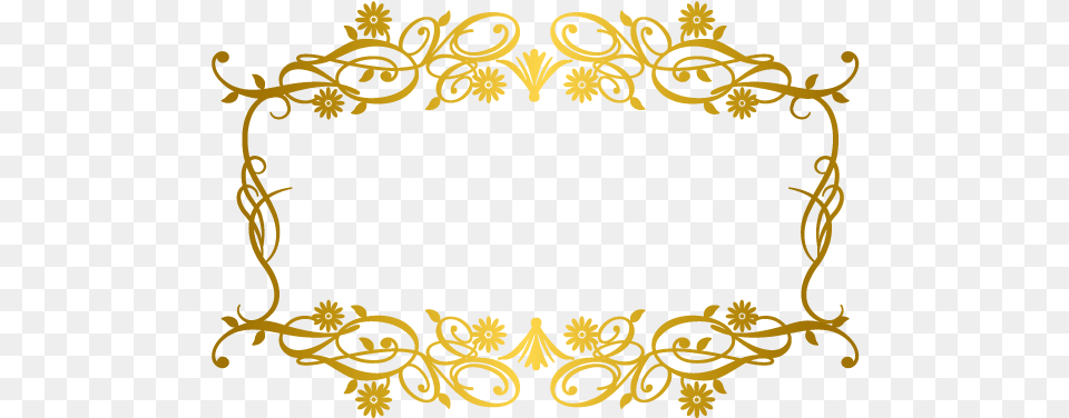 Gold Wedding Border, Art, Floral Design, Graphics, Pattern Png Image