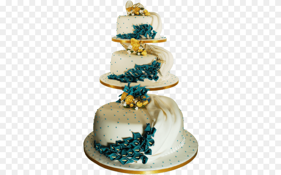 Gold Wedding Cake Gold Wedding Cake, Cream, Dessert, Food, Icing Png