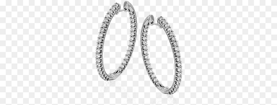 Gold White Ze219 Hoop Earring Zeghani Earrings, Accessories, Diamond, Gemstone, Jewelry Png Image