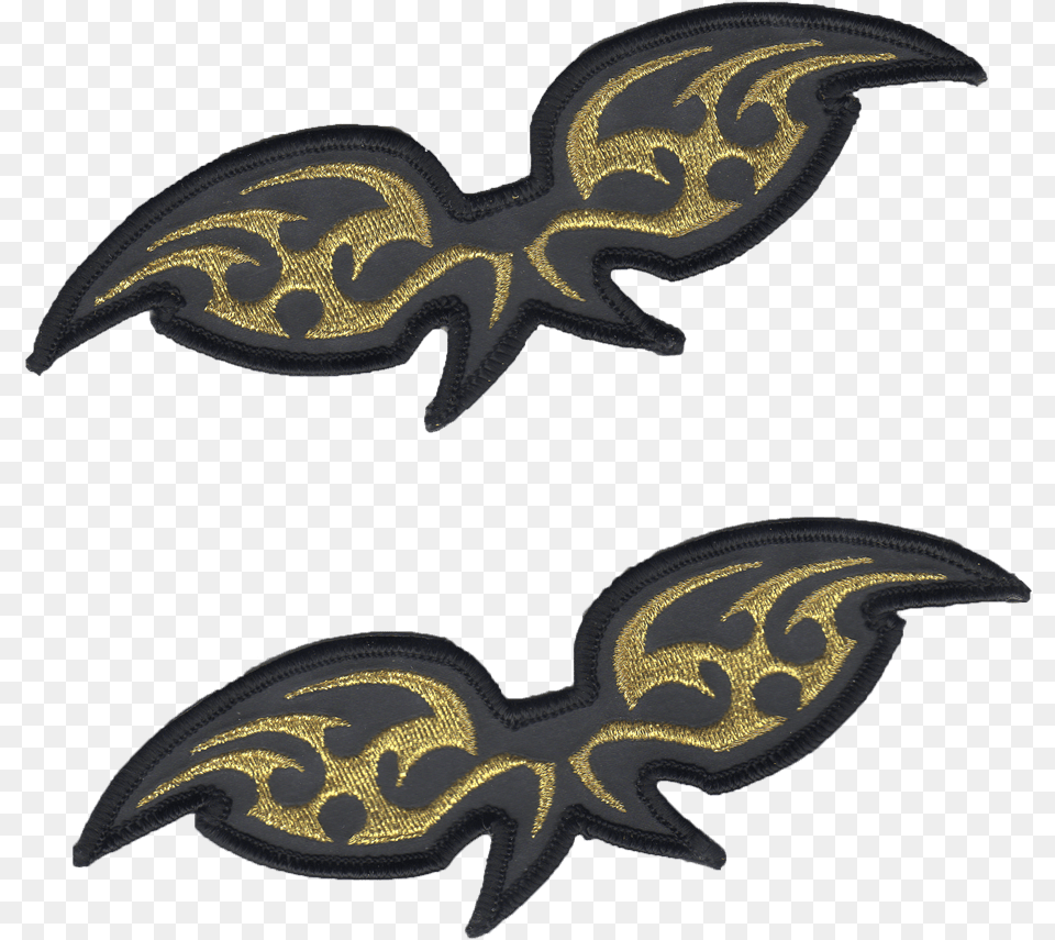 Gold Wings Pair 6 Embroidered Reflective Patch Nightfire Patches Eagle, Accessories, Animal, Bird, Logo Png Image