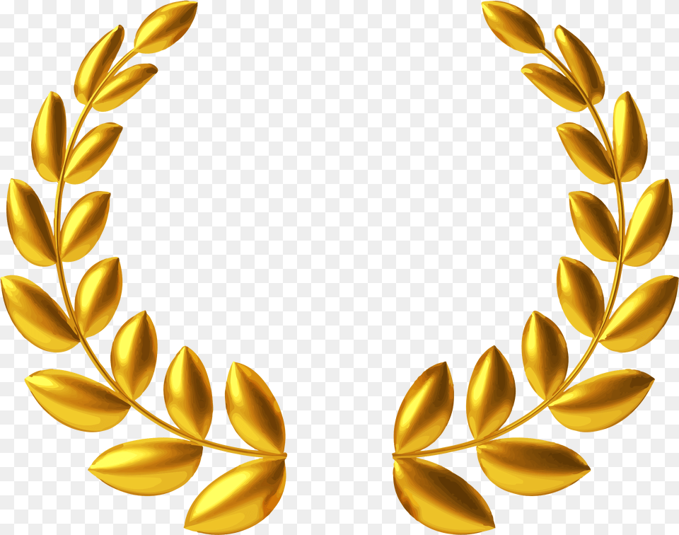 Gold Wreath Golden Laurel Leaves, Pattern, Treasure Png Image
