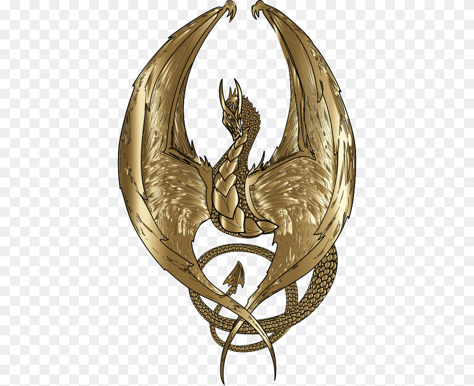 Gold Wyvern Fantasy Gold Dragon Art Chandelier, Lamp Free Transparent Png