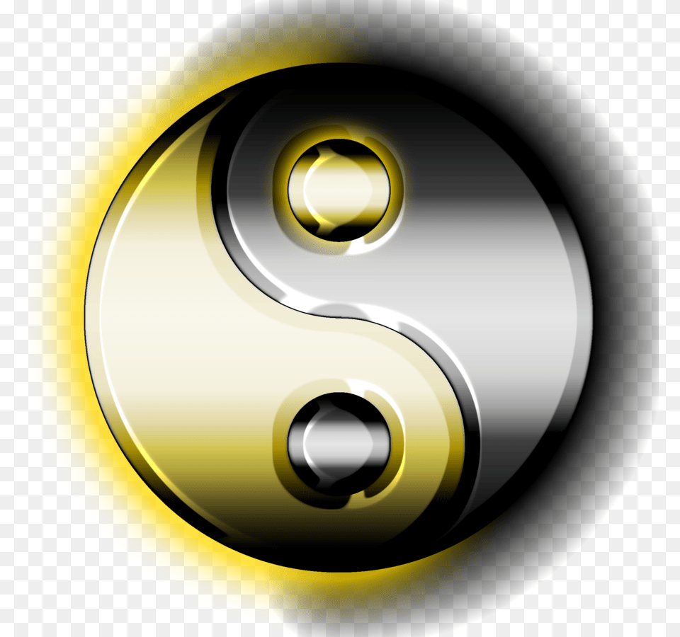 Gold Yin Yang, Appliance, Blow Dryer, Device, Electrical Device Png Image