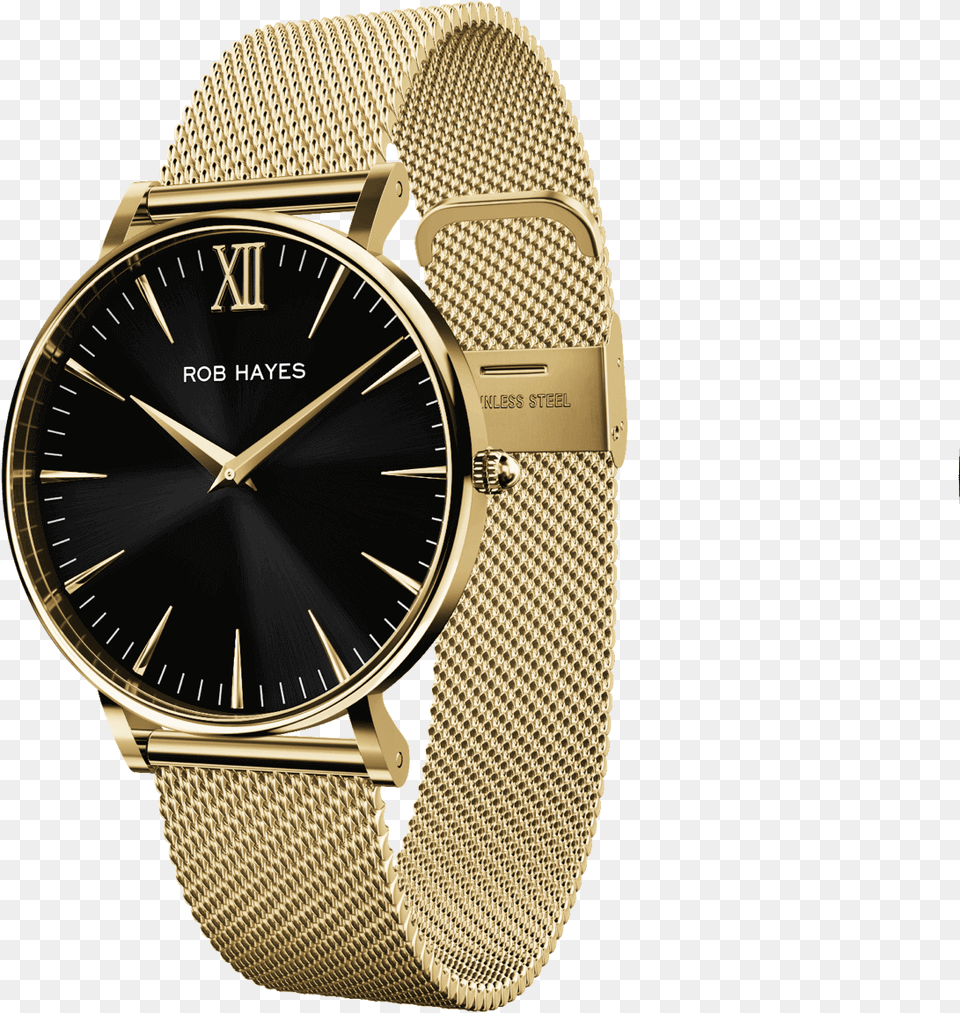 Goldblack Berkeley 33 Watch Rob Hayes Watches Watch, Arm, Body Part, Person, Wristwatch Png Image