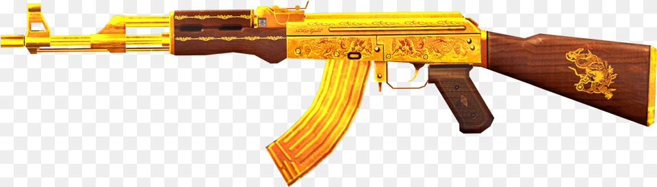 Golden Ak47 Jpg Stock Ak 47 Gold, Firearm, Gun, Rifle, Weapon Png