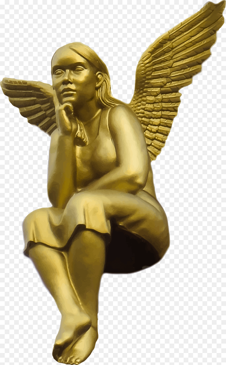 Golden Angel Clip Arts Golden Angel, Bronze, Adult, Female, Person Free Png Download