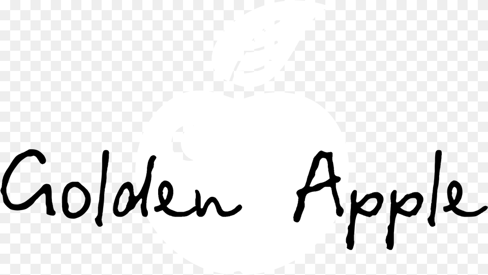 Golden Apple Logo Black And White Apple, Food, Fruit, Produce, Plant Png Image