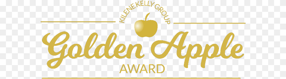 Golden Apple U2013 Kilene Kelly Group Apple Logo Gold, Text, Food, Fruit, Plant Png Image