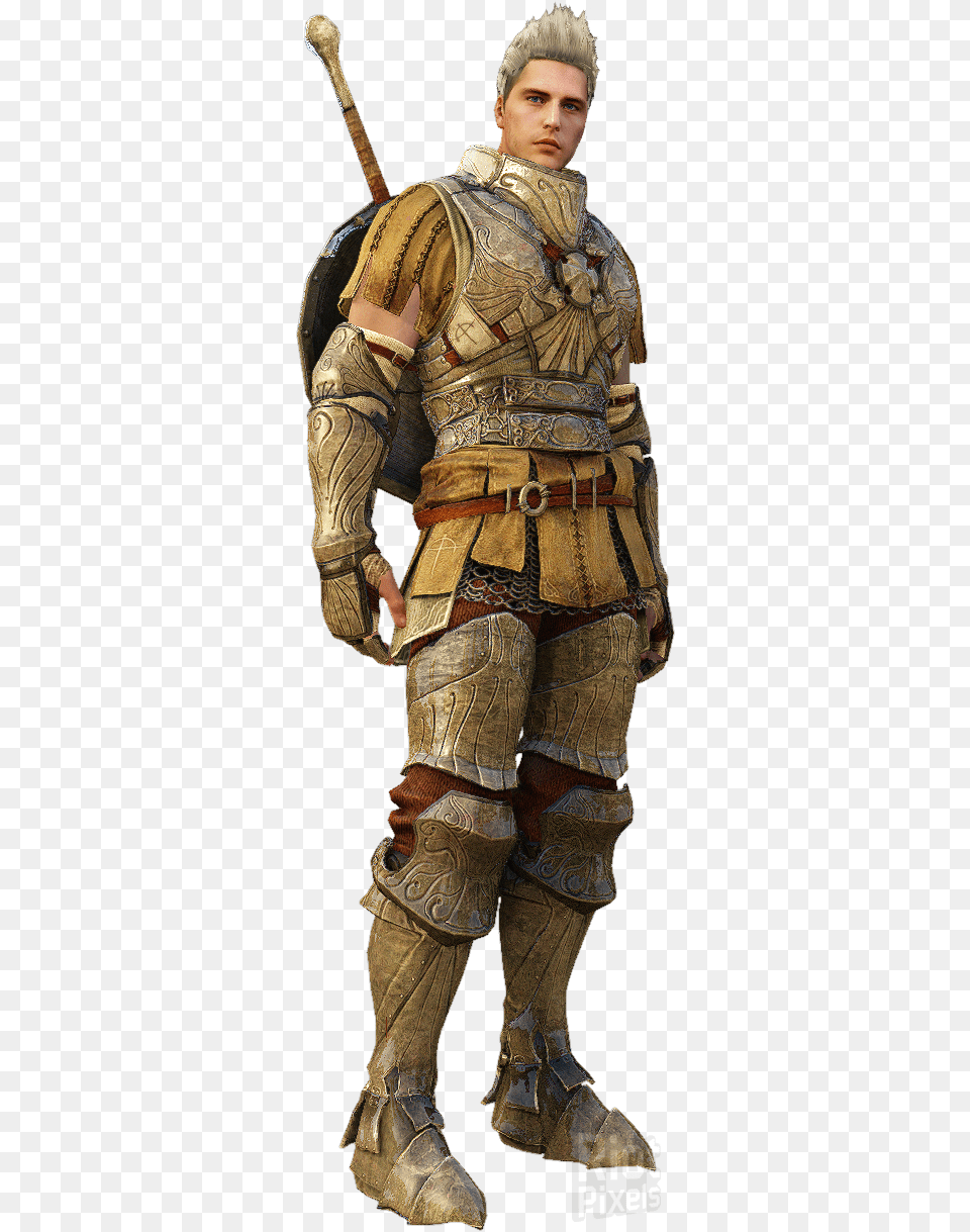 Golden Armor With Patterns Black Desert, Adult, Male, Man, Person Png