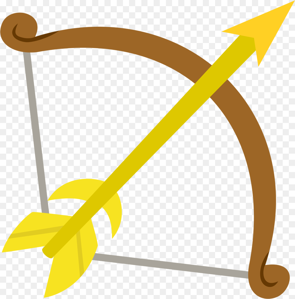 Golden Arrow 1 Mlp Cutie Mark Bow Clipart Full Size Bow And Arrow Cutie Mark, Weapon, Device, Grass, Lawn Png Image