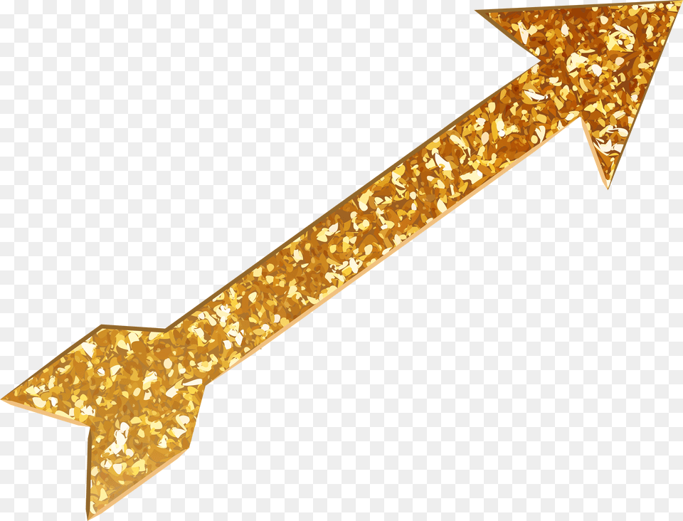 Golden Arrow Transparent Image, Gold, Cross, Symbol Free Png