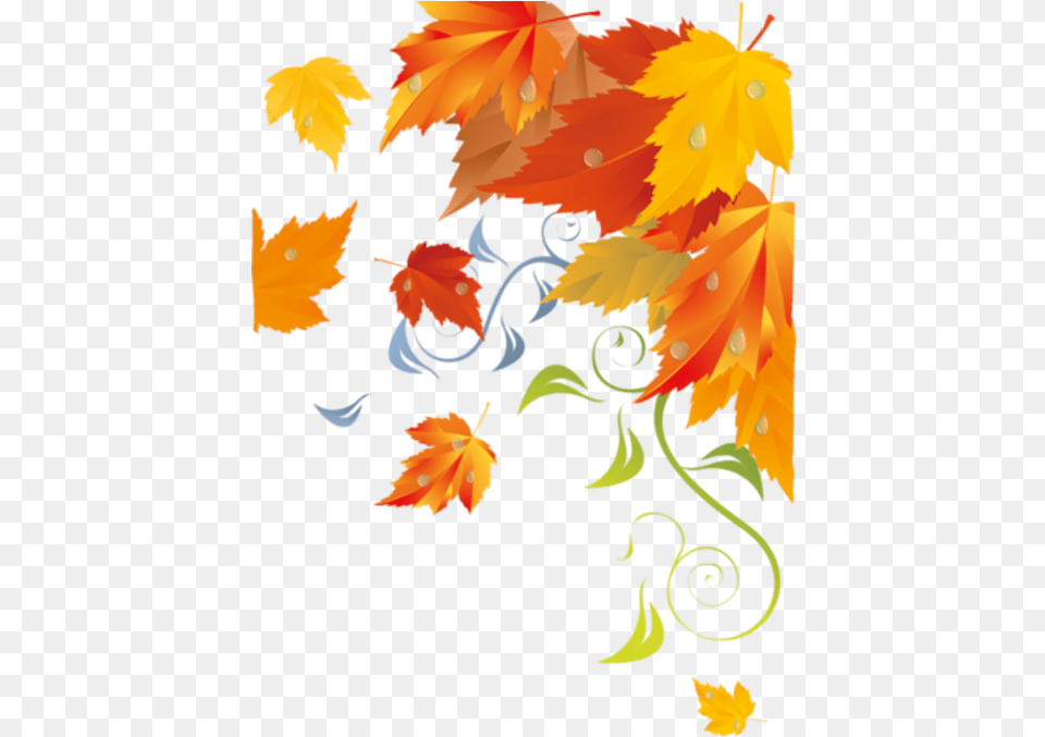 Golden Autumn Corner Dreamland Fall Leaves Corner Clip Art, Leaf, Plant, Tree, Baby Free Png Download
