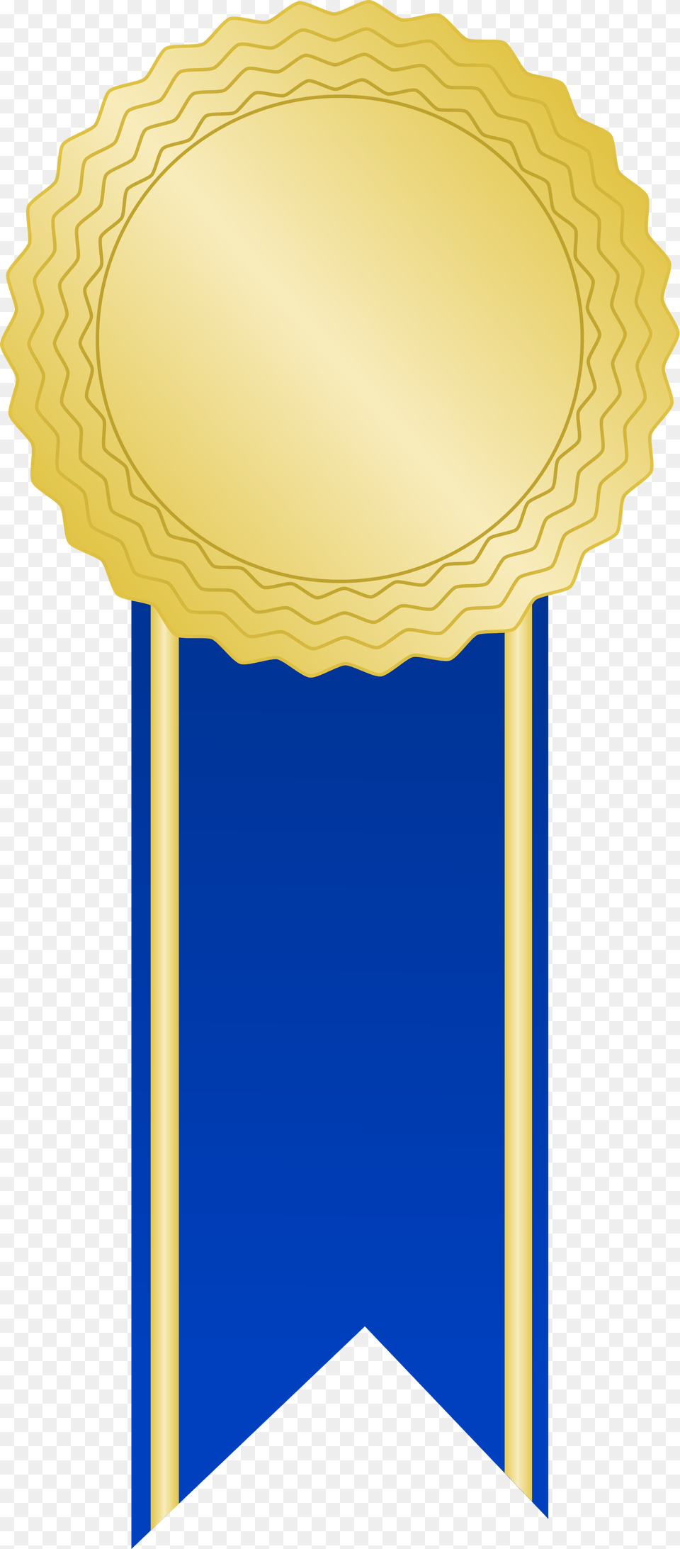 Golden Award With A Blue Ribbon, Gold, Trophy, Gold Medal, Plate Png Image