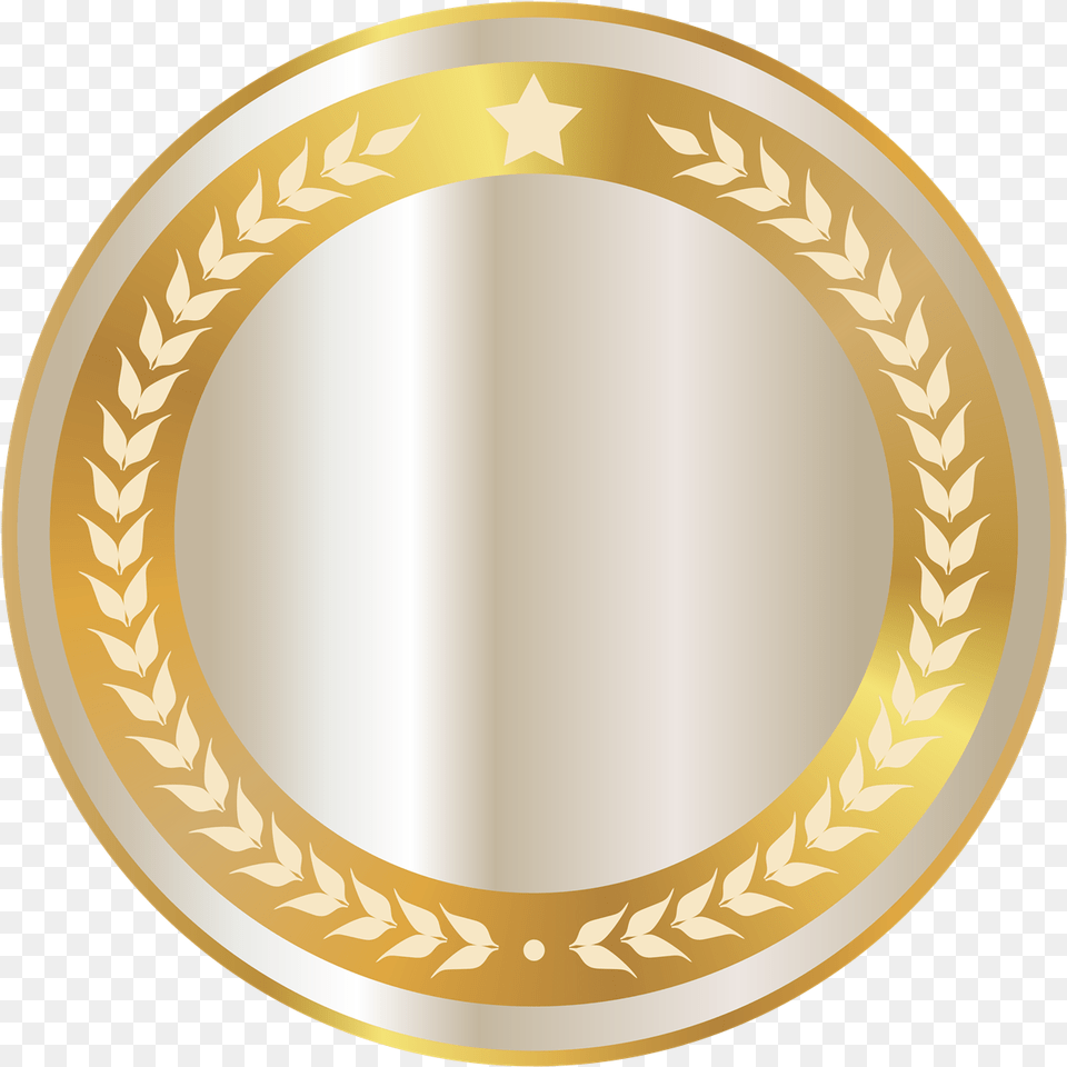 Golden Badge Photo Transparent Background Certificate Stamp, Gold, Oval Free Png