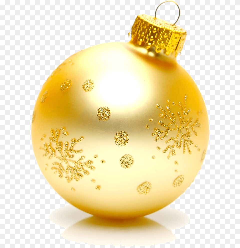 Golden Ball Transparent Arts Christmas Ornament, Gold, Accessories Free Png Download