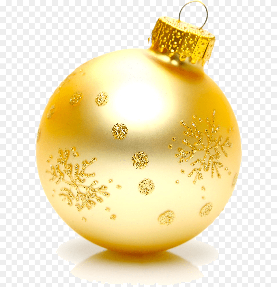 Golden Ball Transparent Christmas Ornament, Gold, Accessories Free Png Download