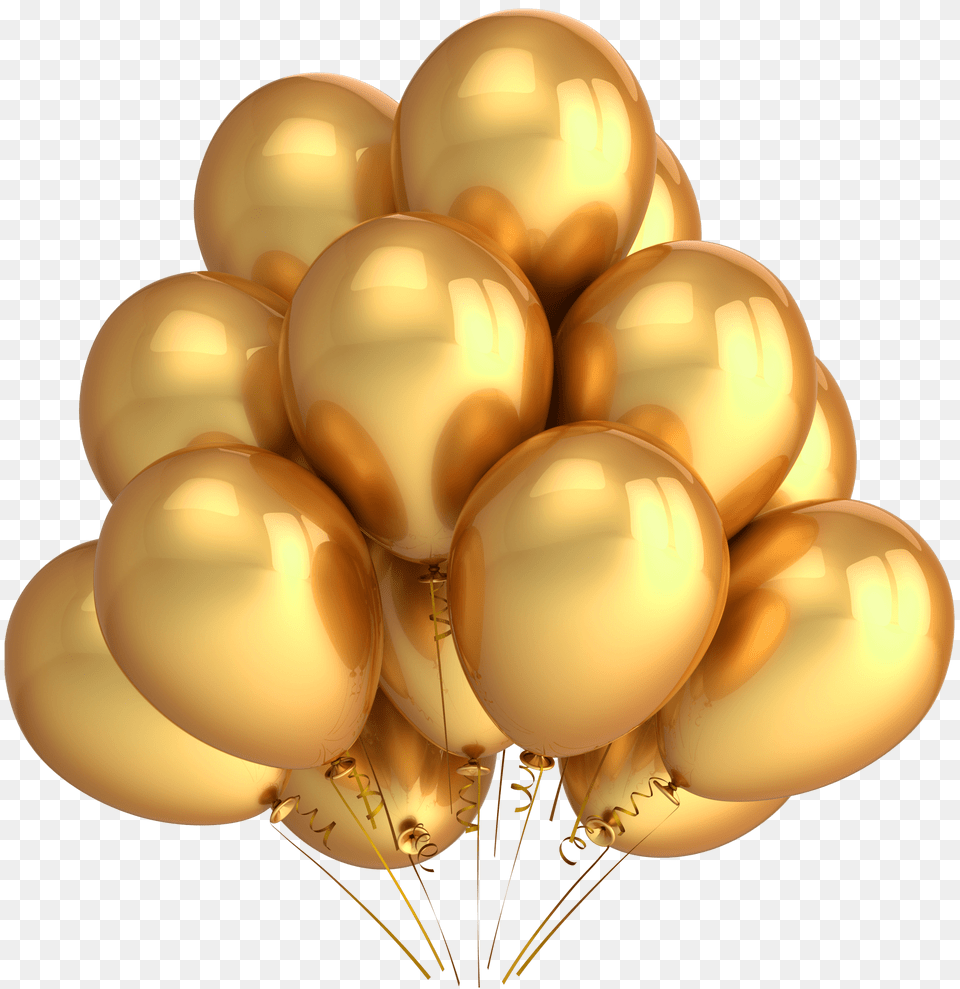 Golden Balloons, Balloon, Chandelier, Lamp Free Png Download