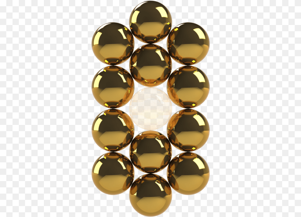 Golden Balls 2 Only Partly Present In 3d Gemstone, Sphere, Gold, Accessories, Jewelry Free Transparent Png