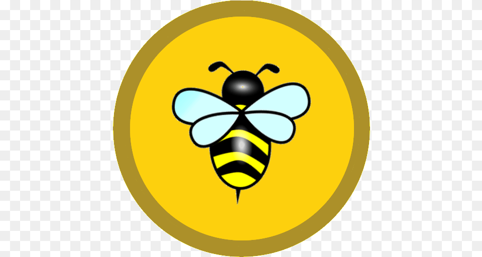 Golden Bee Spelling Dot, Animal, Honey Bee, Insect, Invertebrate Png