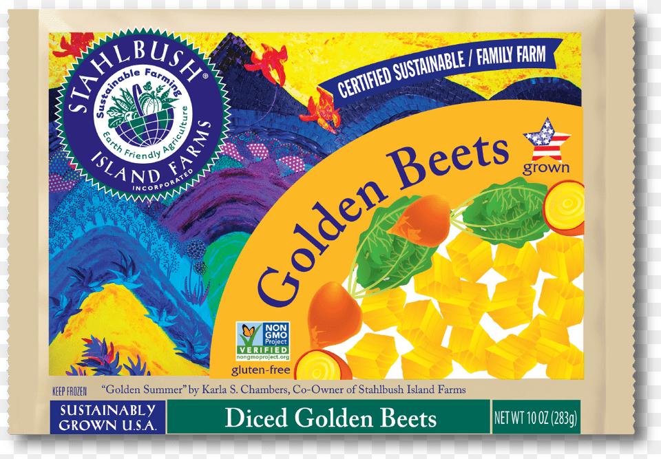 Golden Beets Have All The Great Flavor And Nutrition Stahlbush Island Farms, Advertisement, Poster, Food, Sweets Free Png
