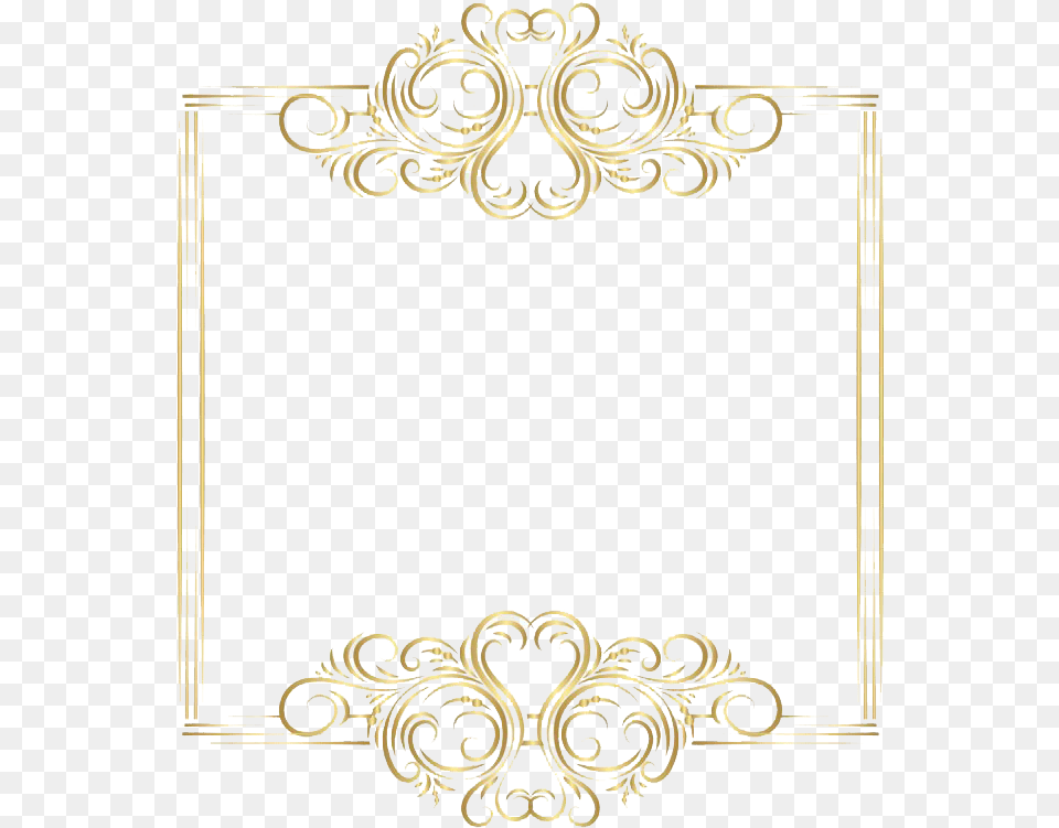 Golden Border Art File Border Design Gold Color, Blackboard Free Png Download