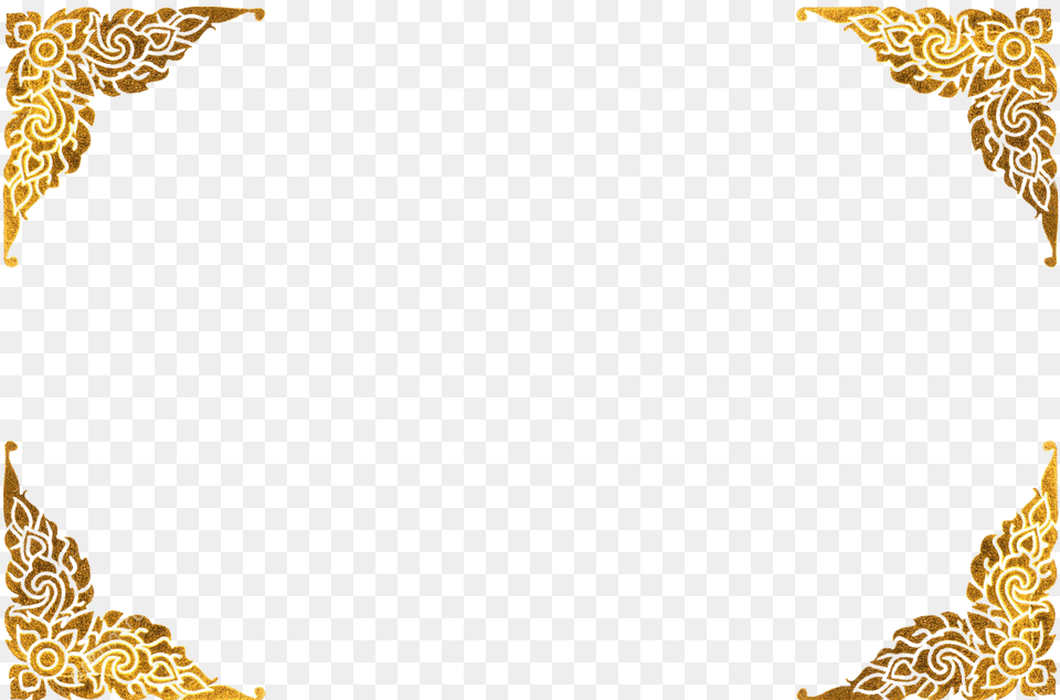 Golden Border Download, Gold, Oval, Pattern Free Transparent Png