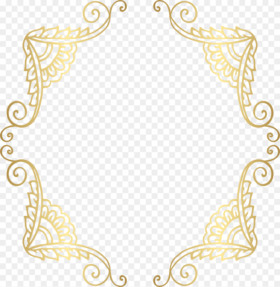 Golden Border Frame Clip Art, Pattern Png Image