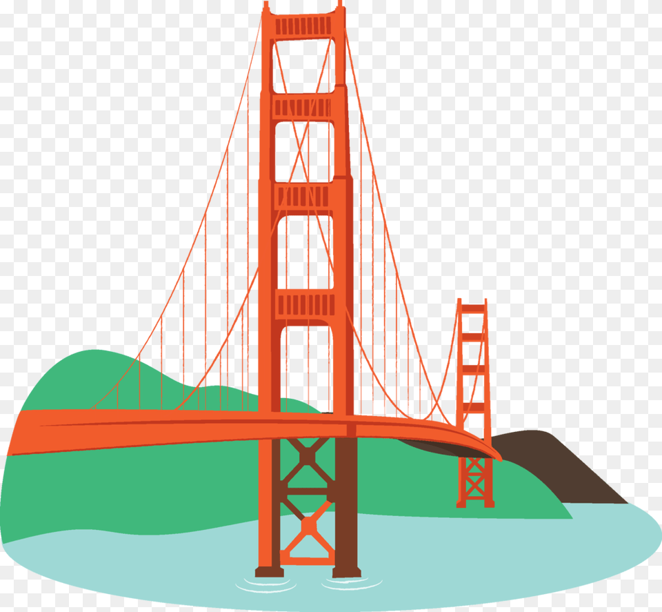 Golden Bridge Backgrounds Ready To Use Image San Francisco Bridge Clip Art, Suspension Bridge Free Png