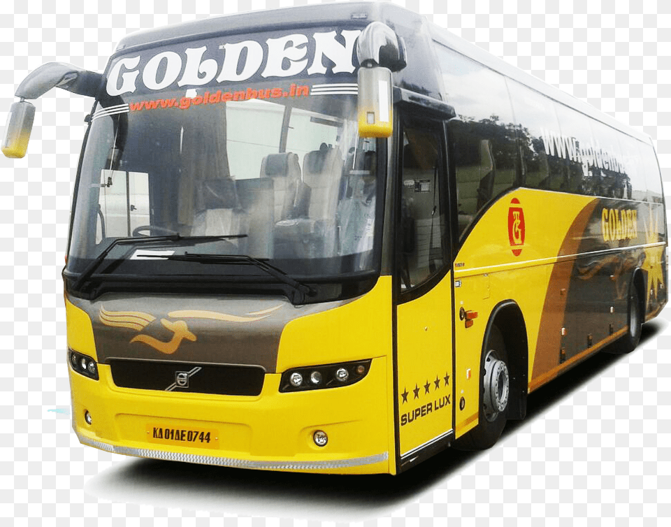 Golden Bus Pune To Mumbai, Transportation, Vehicle, Machine, Wheel Free Png Download