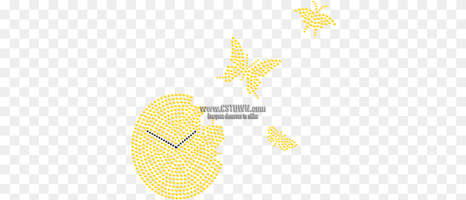 Golden Butterfly Hotfix Bling Transfer For Clothing Invertebrate, Analog Clock, Clock, Animal, Gecko Free Transparent Png