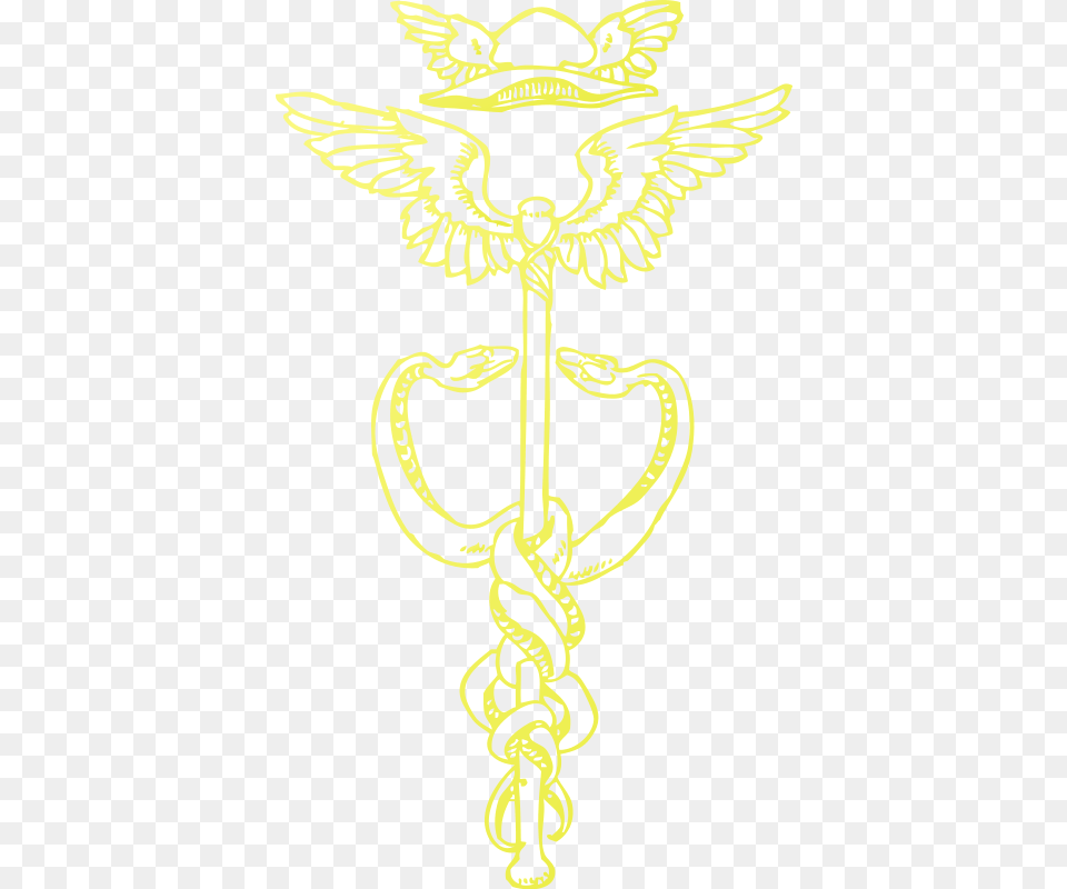 Golden Caduceus, Emblem, Symbol, Person Free Transparent Png