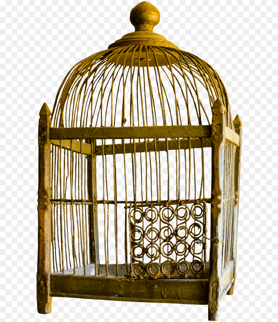 Golden Cage Transparent Background Cage, Architecture, Building, Crib, Furniture Png