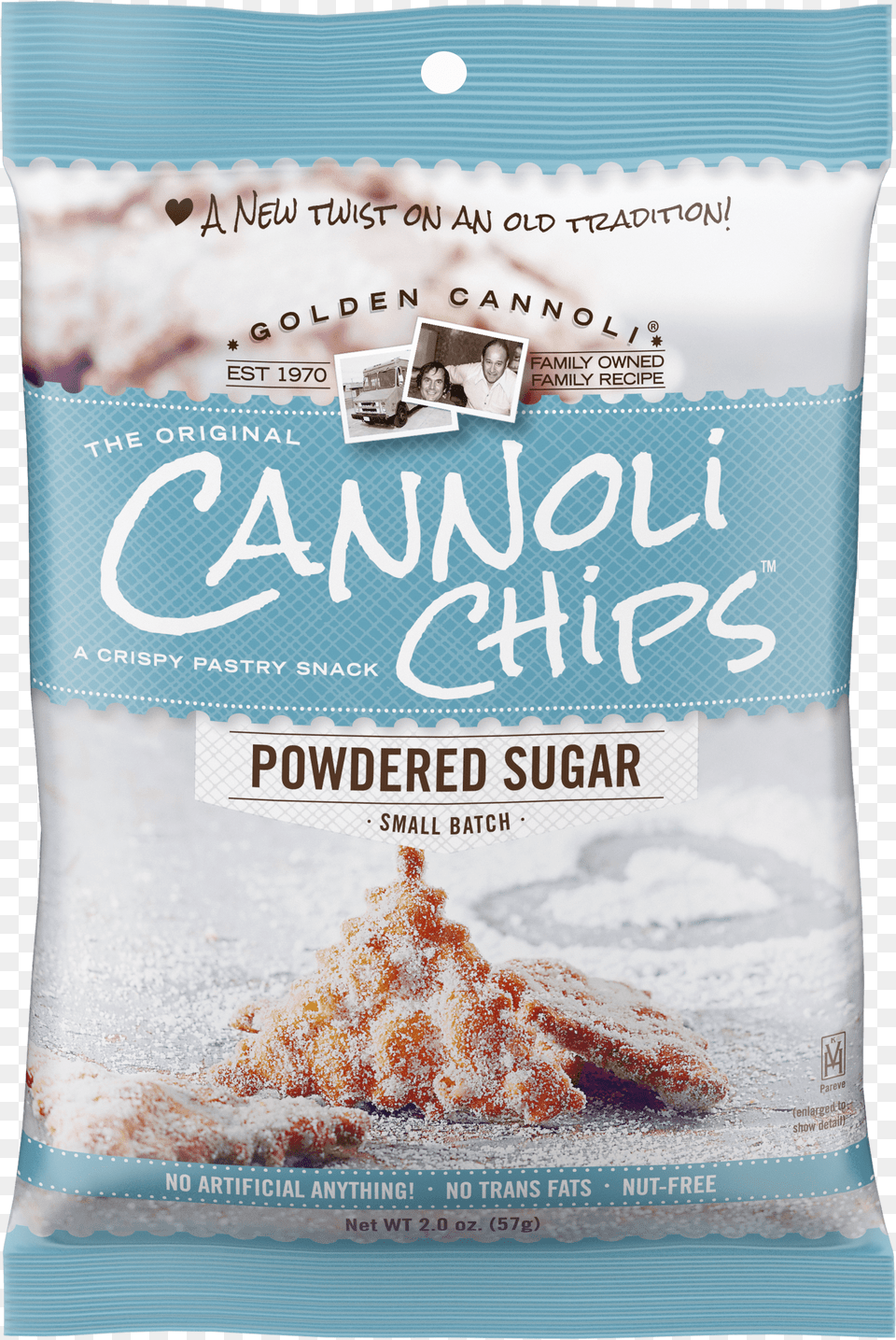Golden Cannoli The Original Cannoli Chips Powdered, Powder, Person, Flour, Food Free Transparent Png