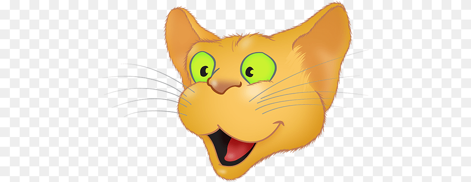 Golden Cat Emoji Messages Sticker 2 Cat Yawns, Animal, Mammal, Pet Png Image