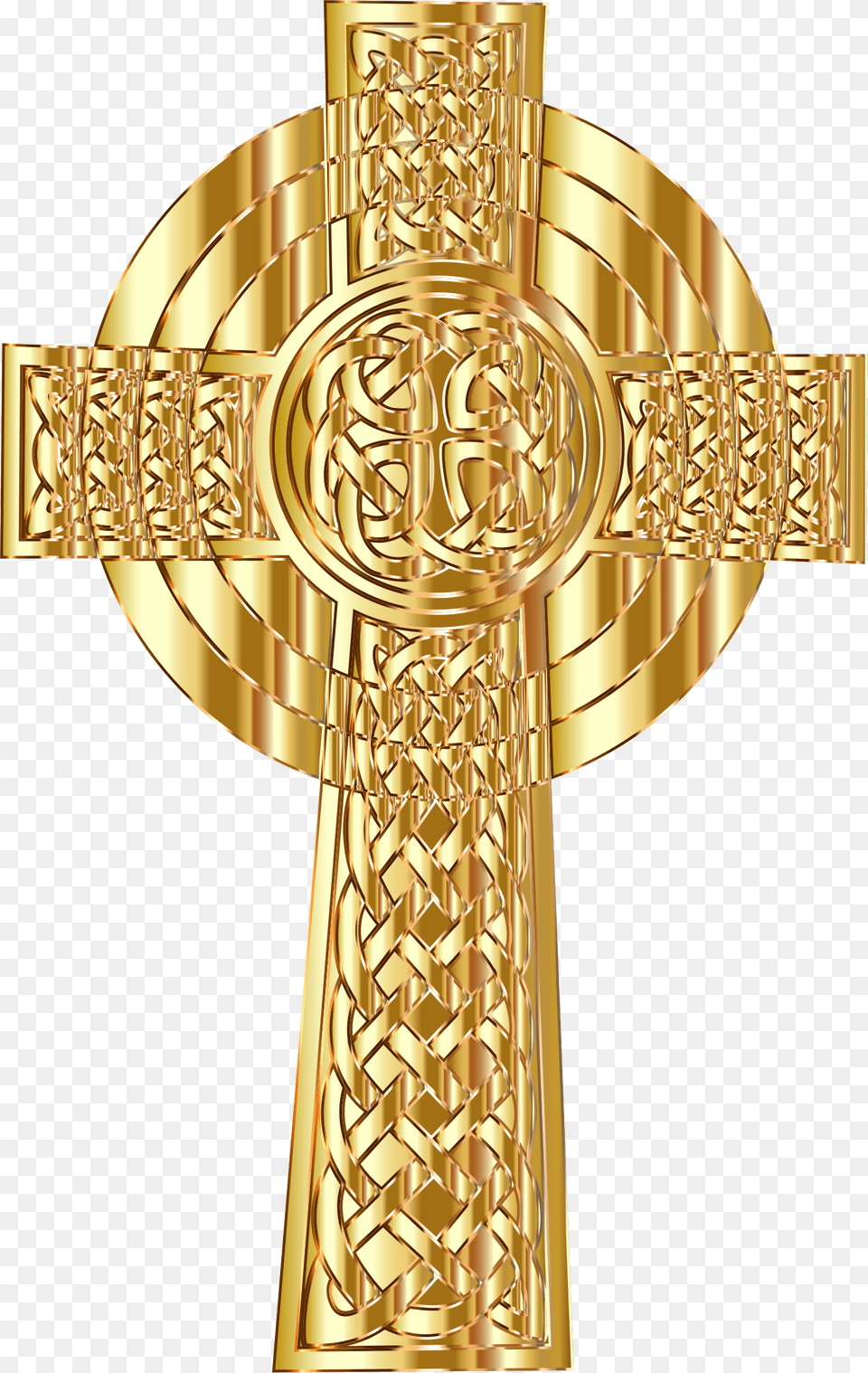Golden Celtic Cross 2 Clip Arts Golden Jesus Cross, Symbol, Gold, Festival, Hanukkah Menorah Png Image