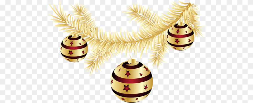 Golden Christmas Branch, Accessories, Ornament Free Transparent Png