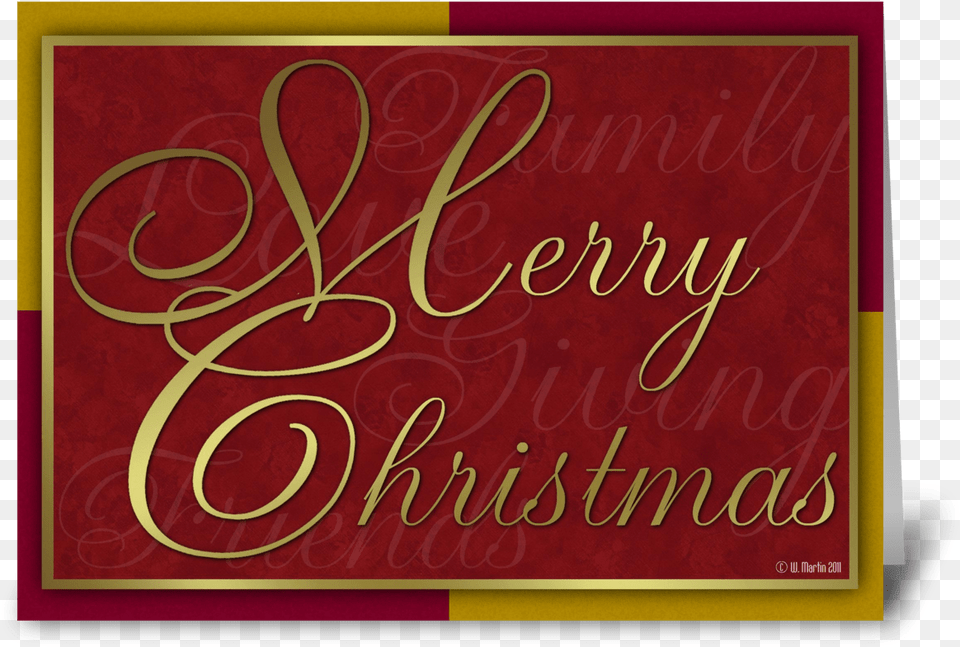 Golden Christmas Card Gold And Red Christmas Card, Calligraphy, Handwriting, Text, Envelope Free Transparent Png