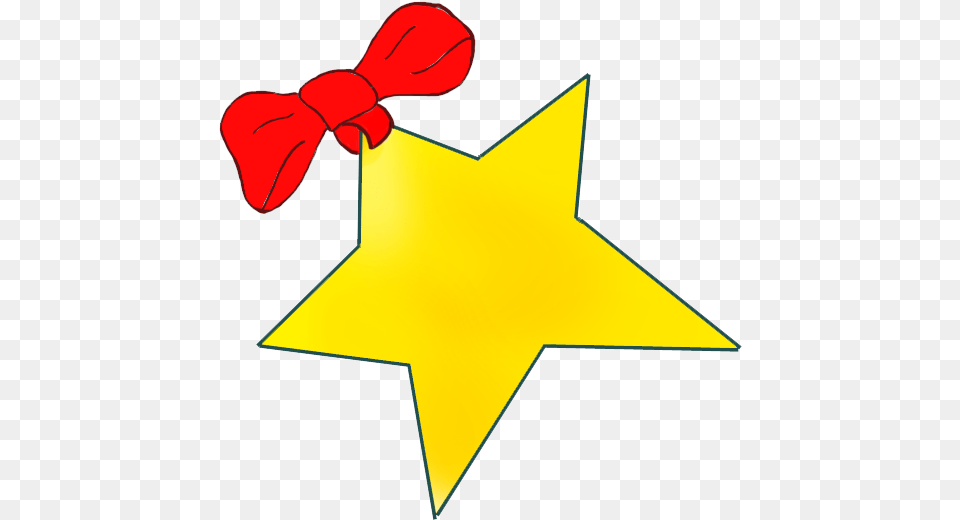Golden Christmas Star With Red Bow Clip Art, Accessories, Formal Wear, Tie, Symbol Free Transparent Png