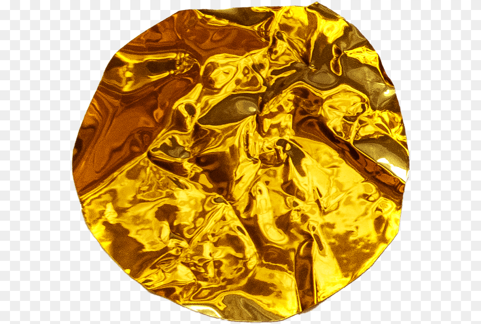 Golden Circle Foil Texture Frame Realistic Wrinkles, Aluminium, Person Free Png Download