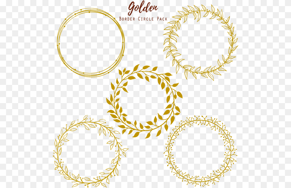 Golden Circle Wedding Frame Gold Transparent Circle Logo, Pattern Png Image