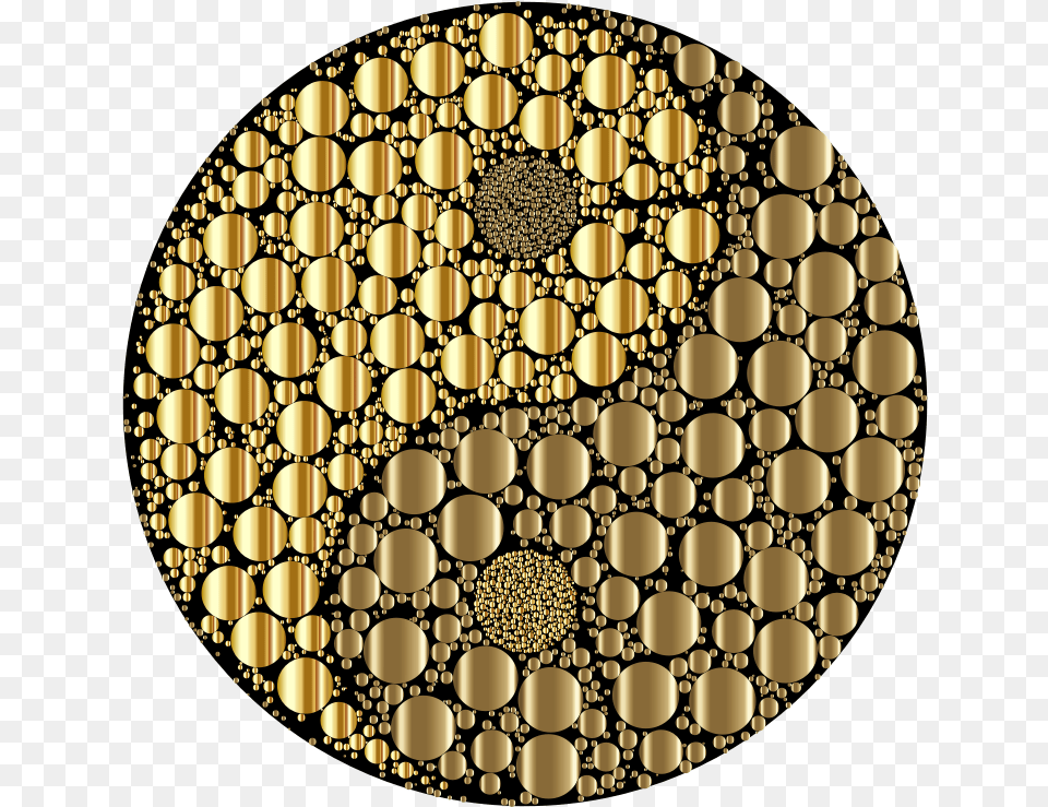 Golden Circles Yin Yang Openclipart Decorative, Pattern, Gold, Sphere, Art Free Png Download