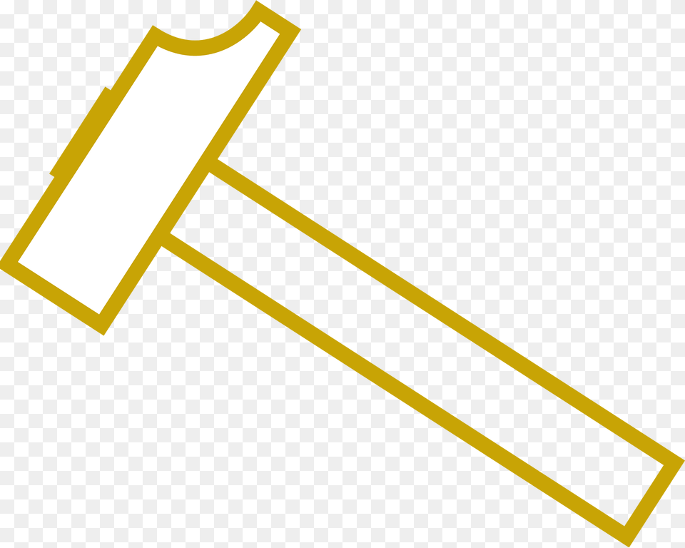 Golden Clipart, Device, Hammer, Tool, Mallet Free Transparent Png