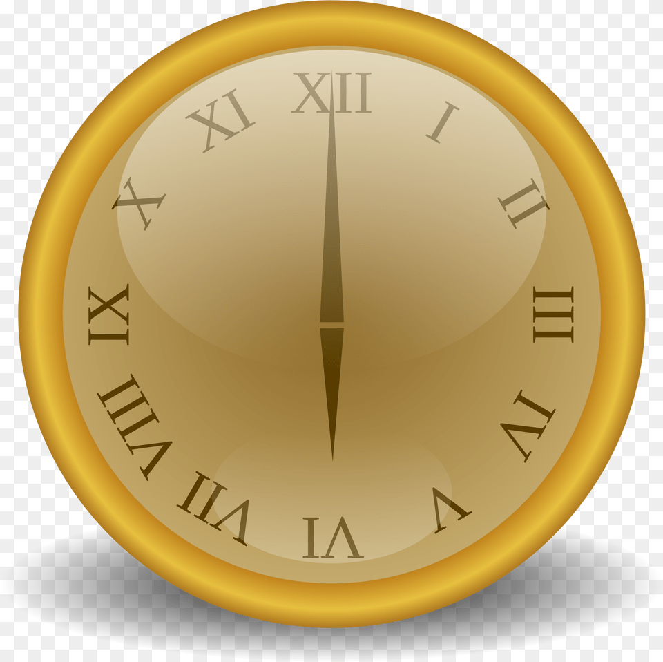 Golden Clock Golden Clock Clipart, Gold, Disk Free Png Download